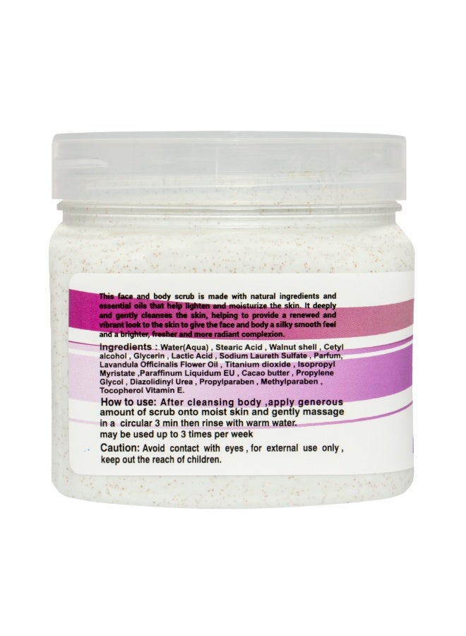 Global Star Exfoliating Face and Body Scrub with A Distinctive Lavender Scent 500 ML - Image 3